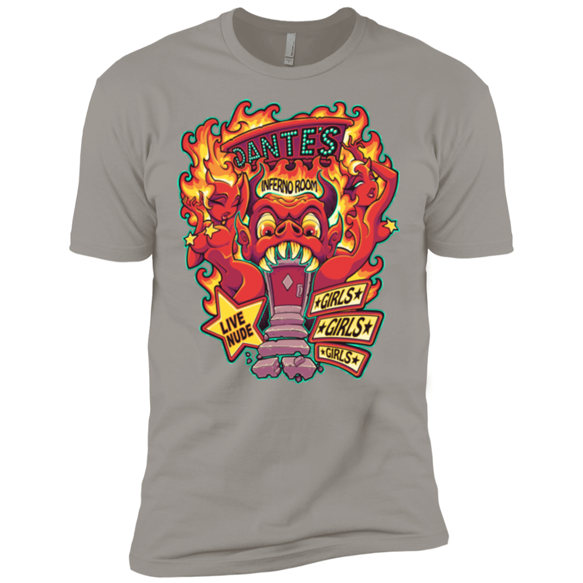 T-Shirts Light Grey / X-Small Dantes Inferno Room Men's Premium T-Shirt