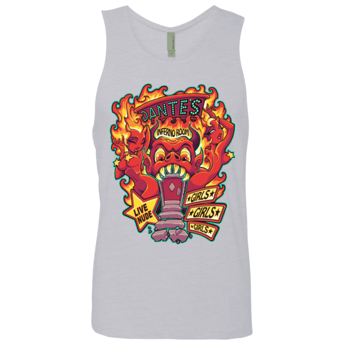 T-Shirts Heather Grey / Small Dantes Inferno Room Men's Premium Tank Top