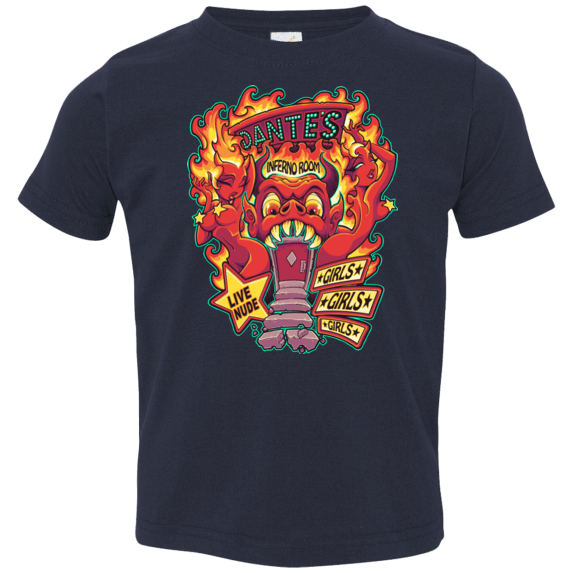 T-Shirts Navy / 2T Dantes Inferno Room Toddler Premium T-Shirt