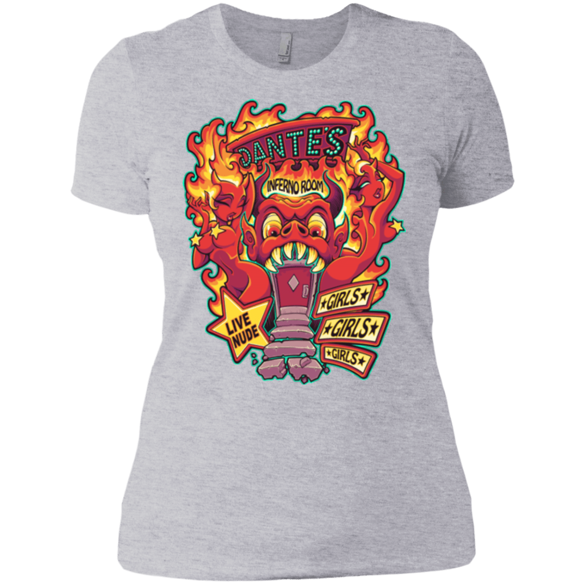 T-Shirts Heather Grey / X-Small Dantes Inferno Room Women's Premium T-Shirt