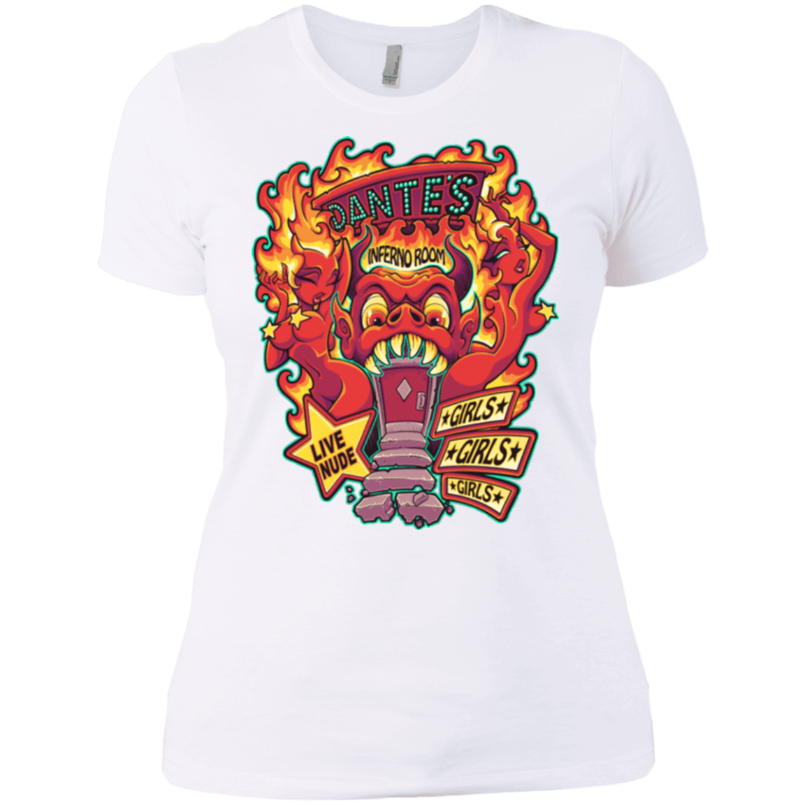 T-Shirts White / X-Small Dantes Inferno Room Women's Premium T-Shirt