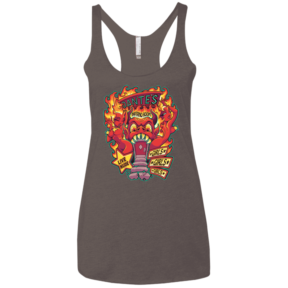 T-Shirts Macchiato / X-Small Dantes Inferno Room Women's Triblend Racerback Tank