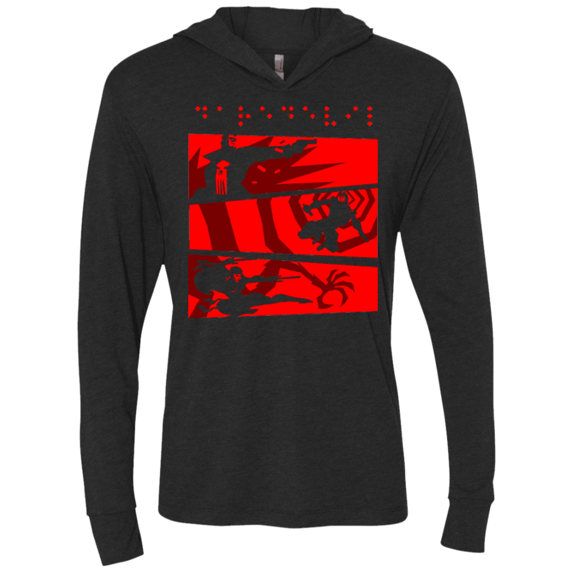 T-Shirts Vintage Black / X-Small Darecity Triblend Long Sleeve Hoodie Tee