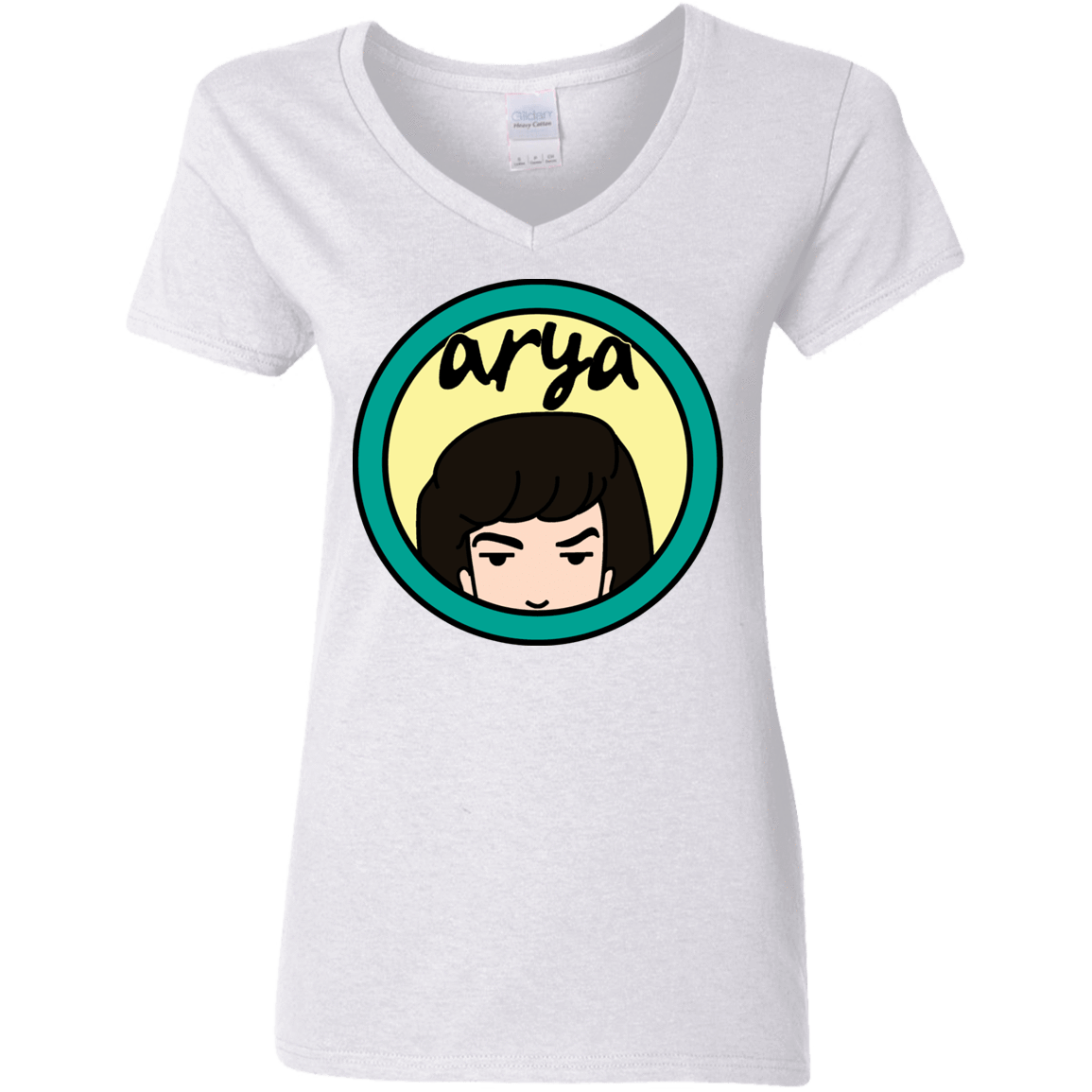 T-Shirts White / S Daria Arya Women's V-Neck T-Shirt