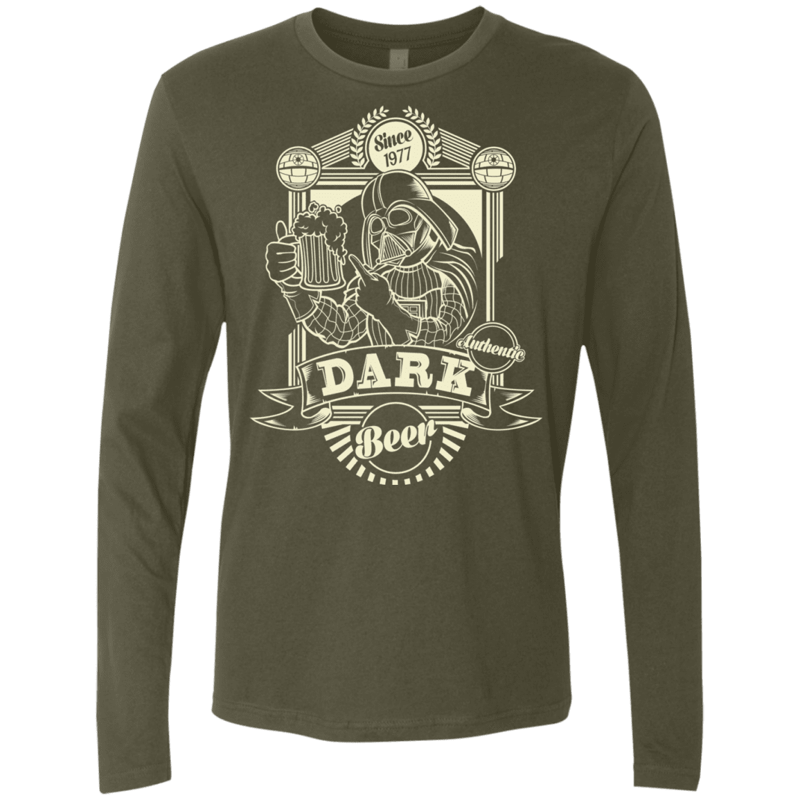 T-Shirts Military Green / S Dark Beer Men's Premium Long Sleeve