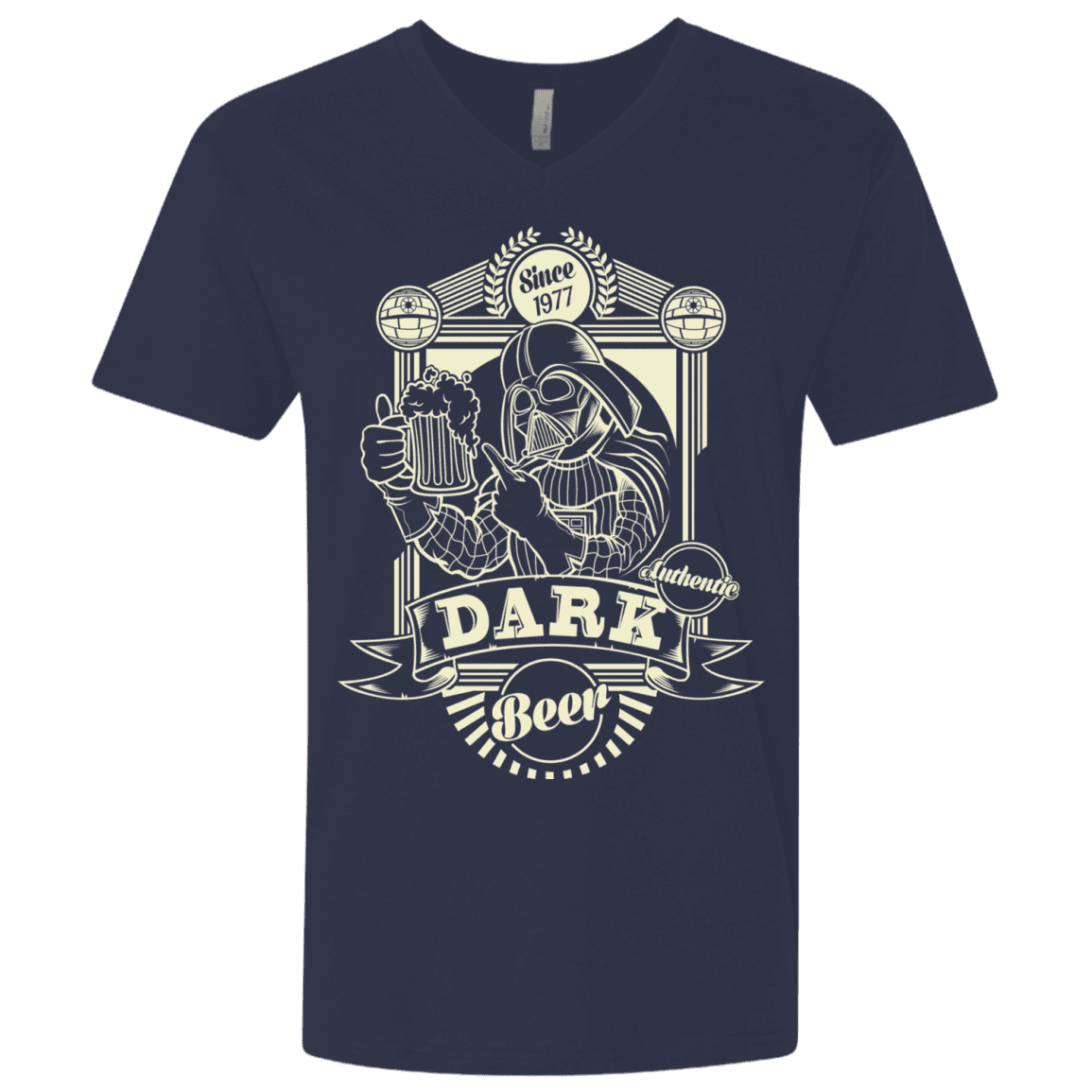 T-Shirts Midnight Navy / X-Small Dark Beer Men's Premium V-Neck