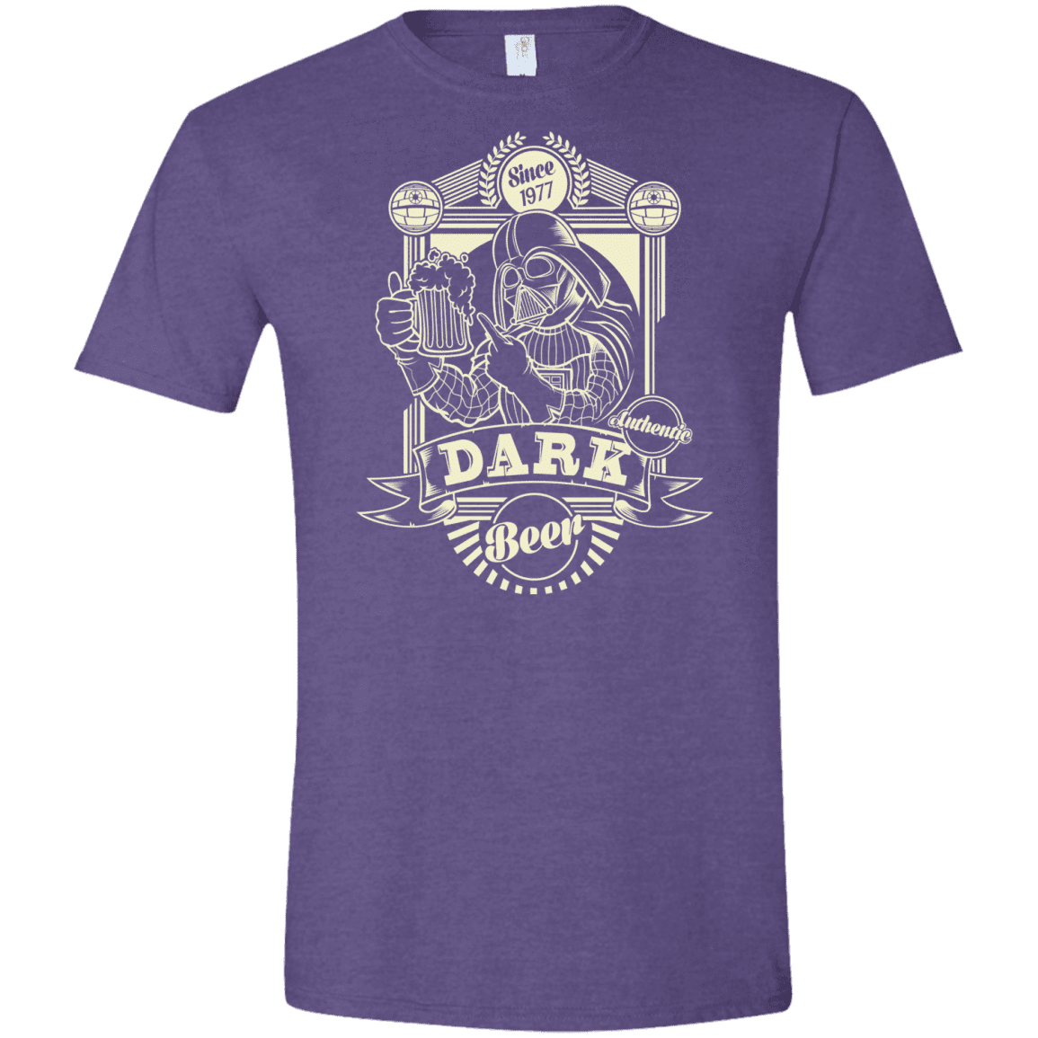 T-Shirts Heather Purple / S Dark Beer Men's Semi-Fitted Softstyle