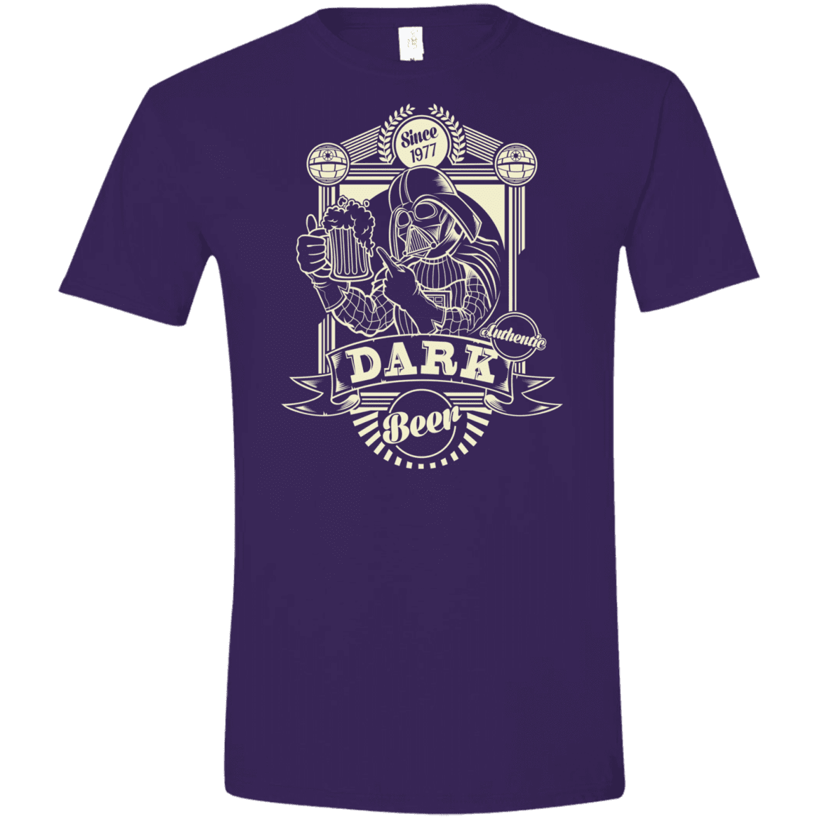T-Shirts Purple / S Dark Beer Men's Semi-Fitted Softstyle
