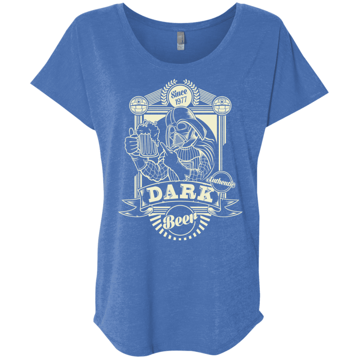 T-Shirts Vintage Royal / X-Small Dark Beer Triblend Dolman Sleeve