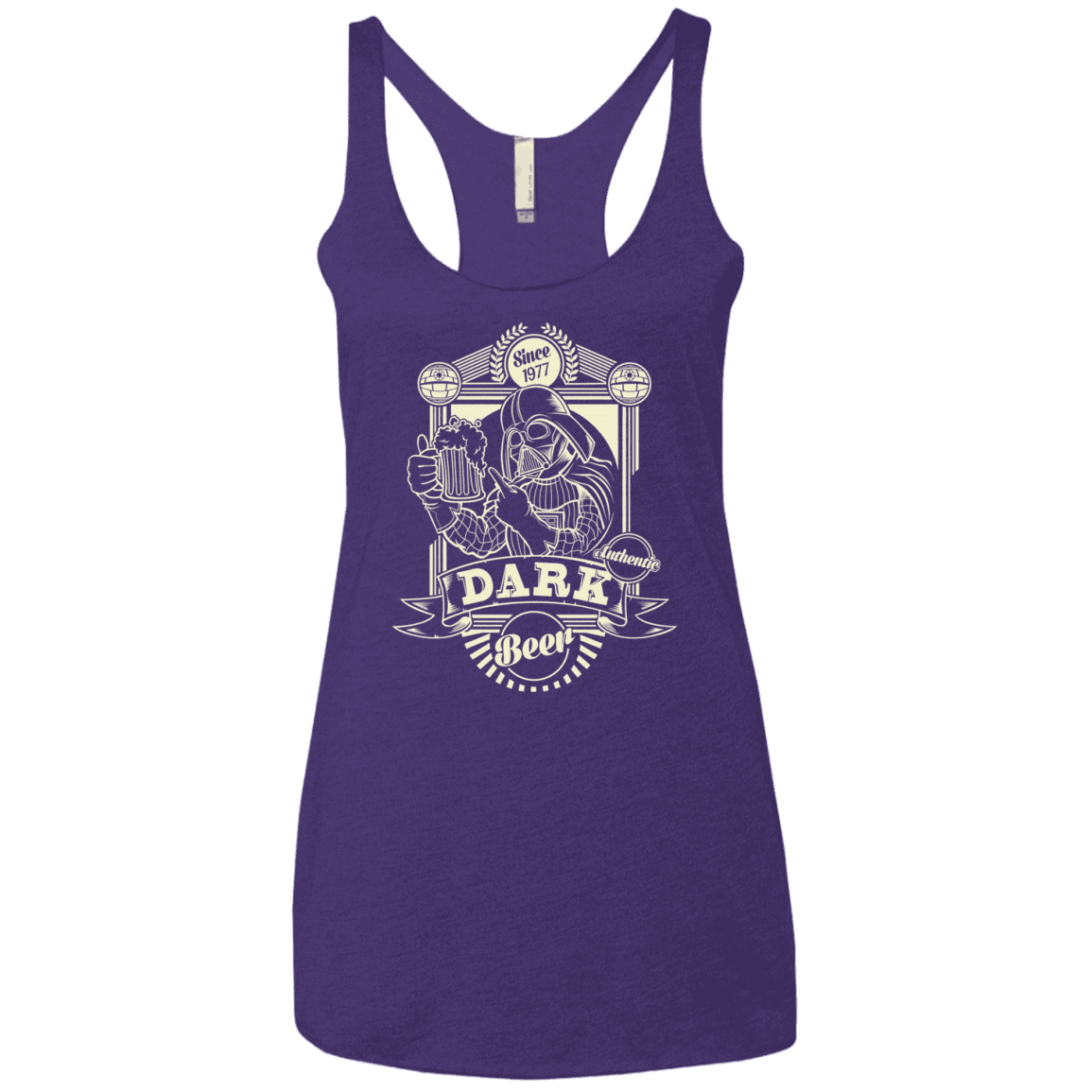 T-Shirts Purple Rush / X-Small Dark Beer Women's Triblend Racerback Tank