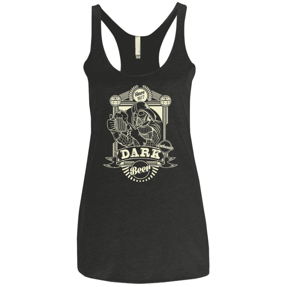T-Shirts Vintage Black / X-Small Dark Beer Women's Triblend Racerback Tank