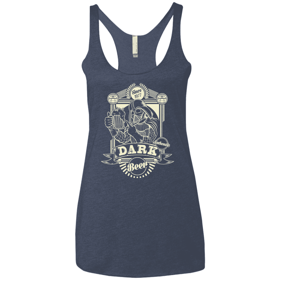 T-Shirts Vintage Navy / X-Small Dark Beer Women's Triblend Racerback Tank