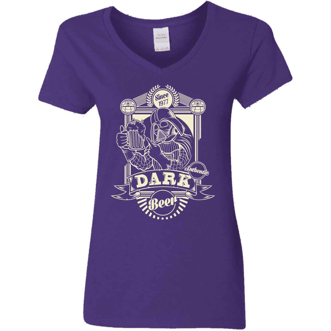 T-Shirts Purple / S Dark Beer Women's V-Neck T-Shirt