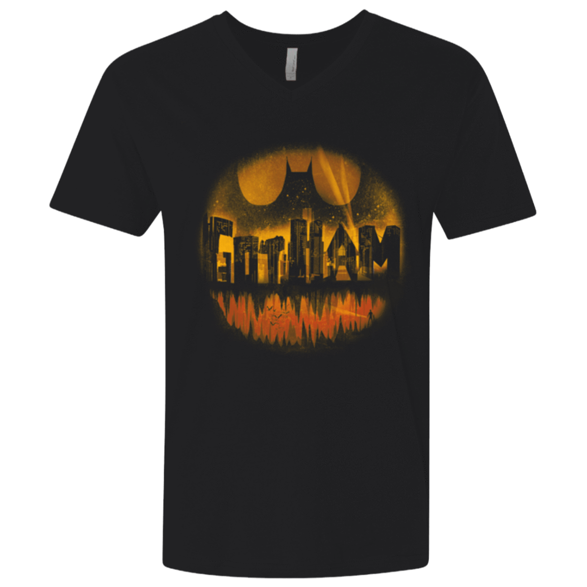 T-Shirts Black / X-Small Dark City Orange Version Men's Premium V-Neck