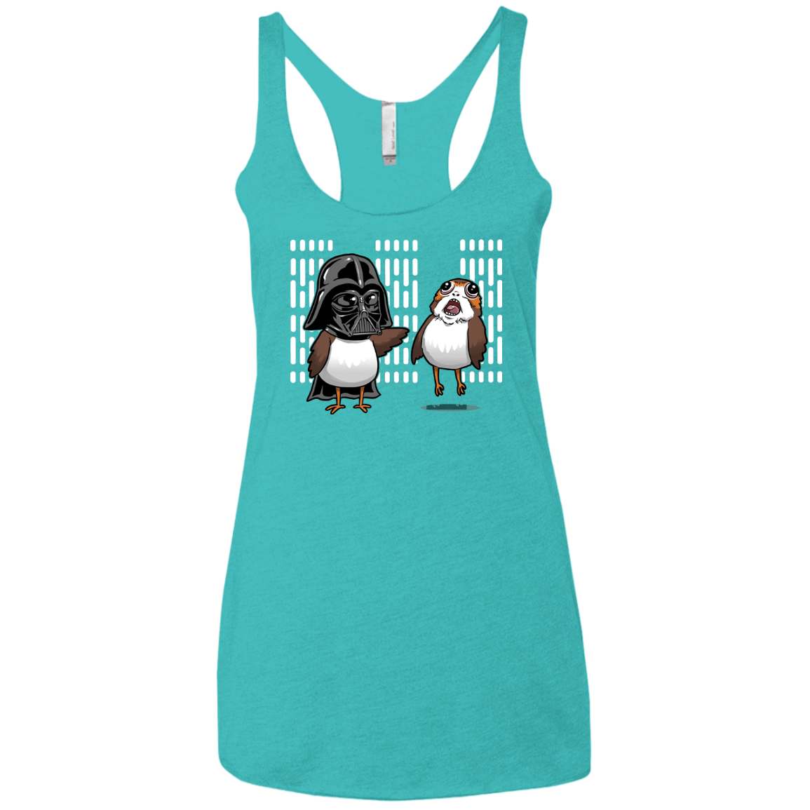 T-Shirts Tahiti Blue / X-Small Dark Critter Women's Triblend Racerback Tank