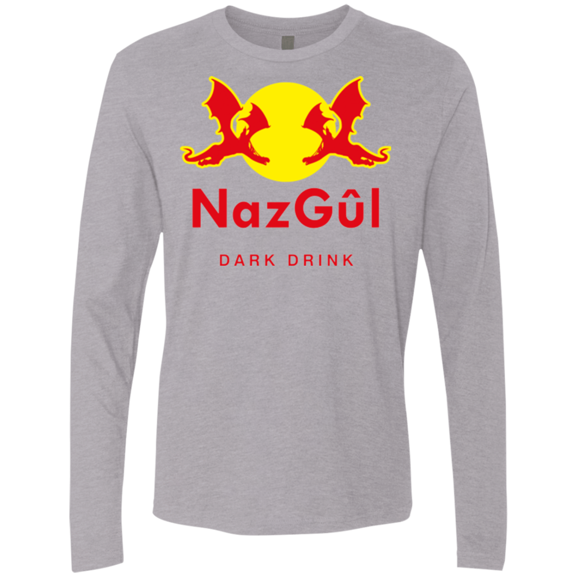 T-Shirts Heather Grey / Small Dark drink Men's Premium Long Sleeve