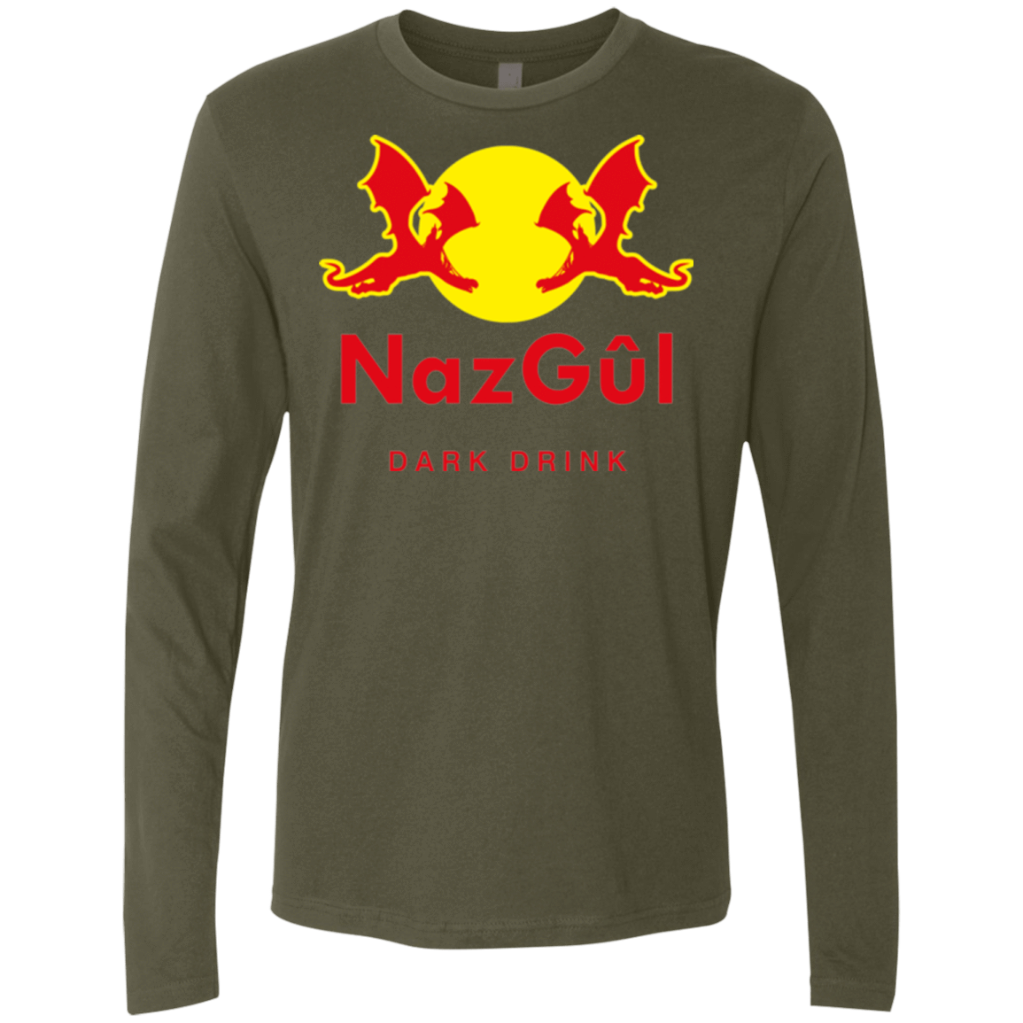 T-Shirts Military Green / Small Dark drink Men's Premium Long Sleeve