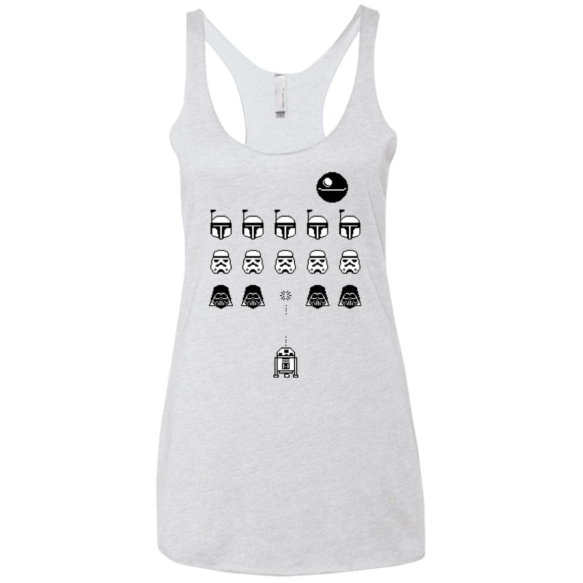 T-Shirts Heather White / X-Small Dark Invaders Women's Triblend Racerback Tank