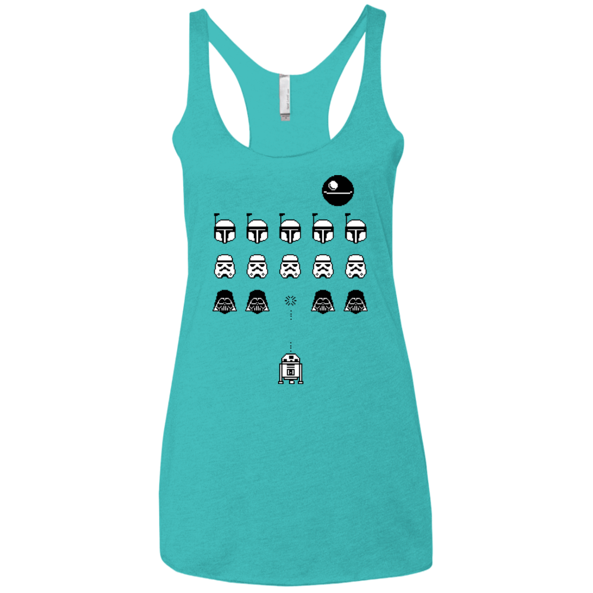 T-Shirts Tahiti Blue / X-Small Dark Invaders Women's Triblend Racerback Tank