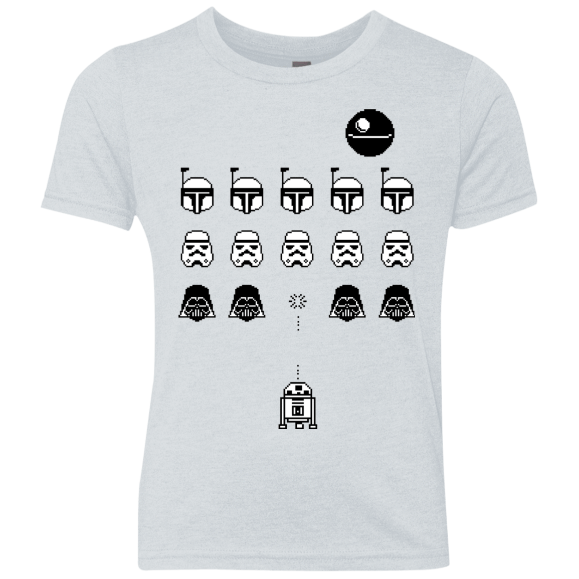 T-Shirts Heather White / YXS Dark Invaders Youth Triblend T-Shirt