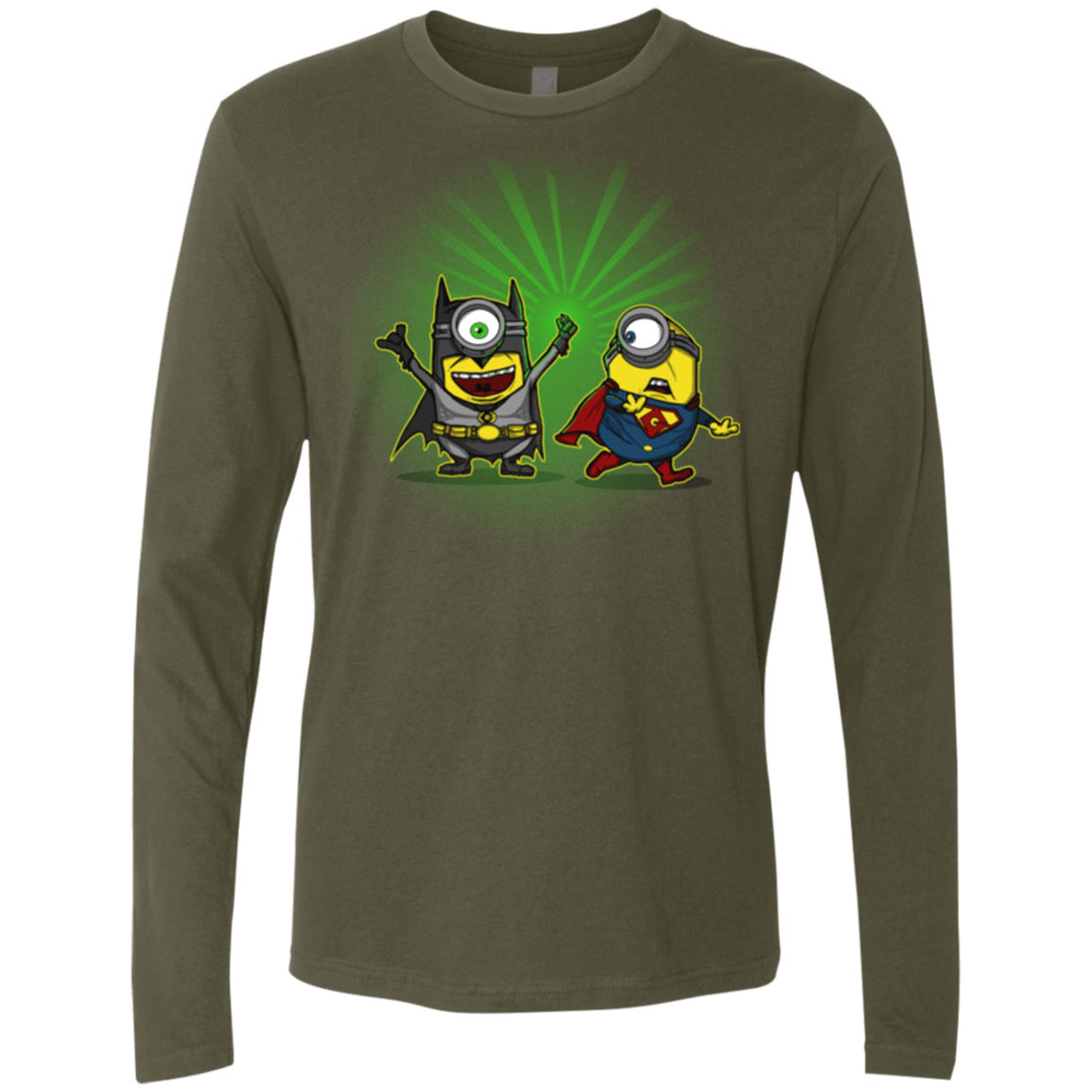 T-Shirts Military Green / Small Dark Minion VS False God Men's Premium Long Sleeve