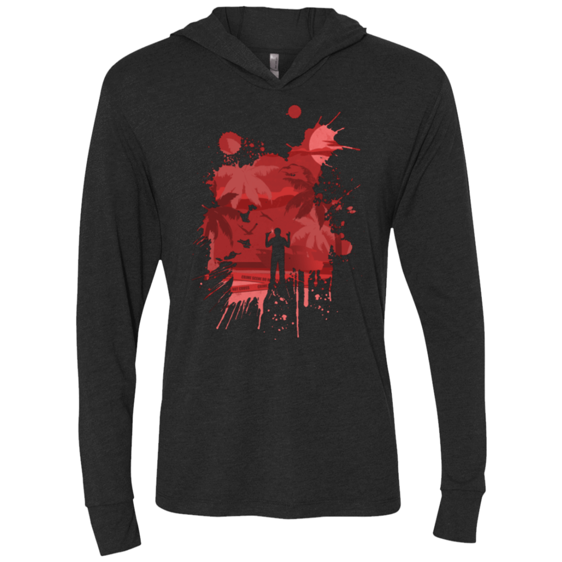 T-Shirts Vintage Black / X-Small Dark Passenger Triblend Long Sleeve Hoodie Tee