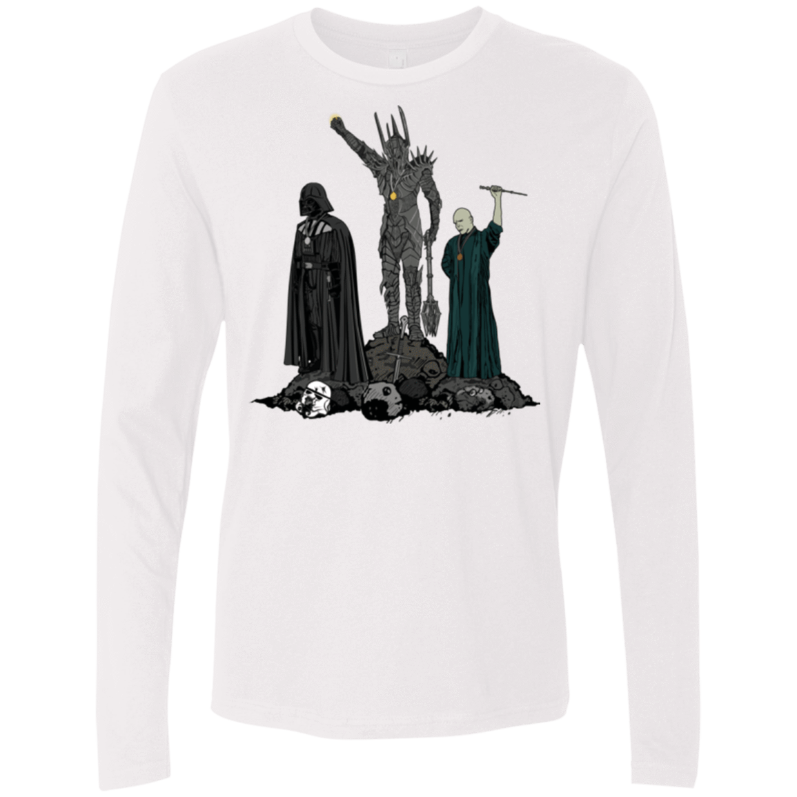 T-Shirts White / Small Dark Power Men's Premium Long Sleeve