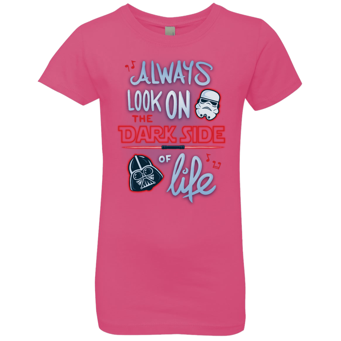 T-Shirts Hot Pink / YXS Dark Side of Life Girls Premium T-Shirt