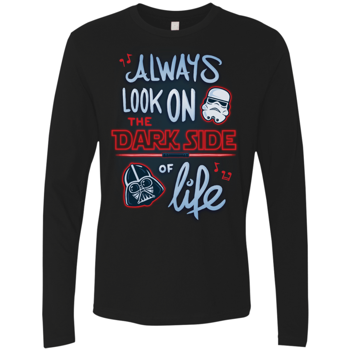 T-Shirts Black / Small Dark Side of Life Men's Premium Long Sleeve