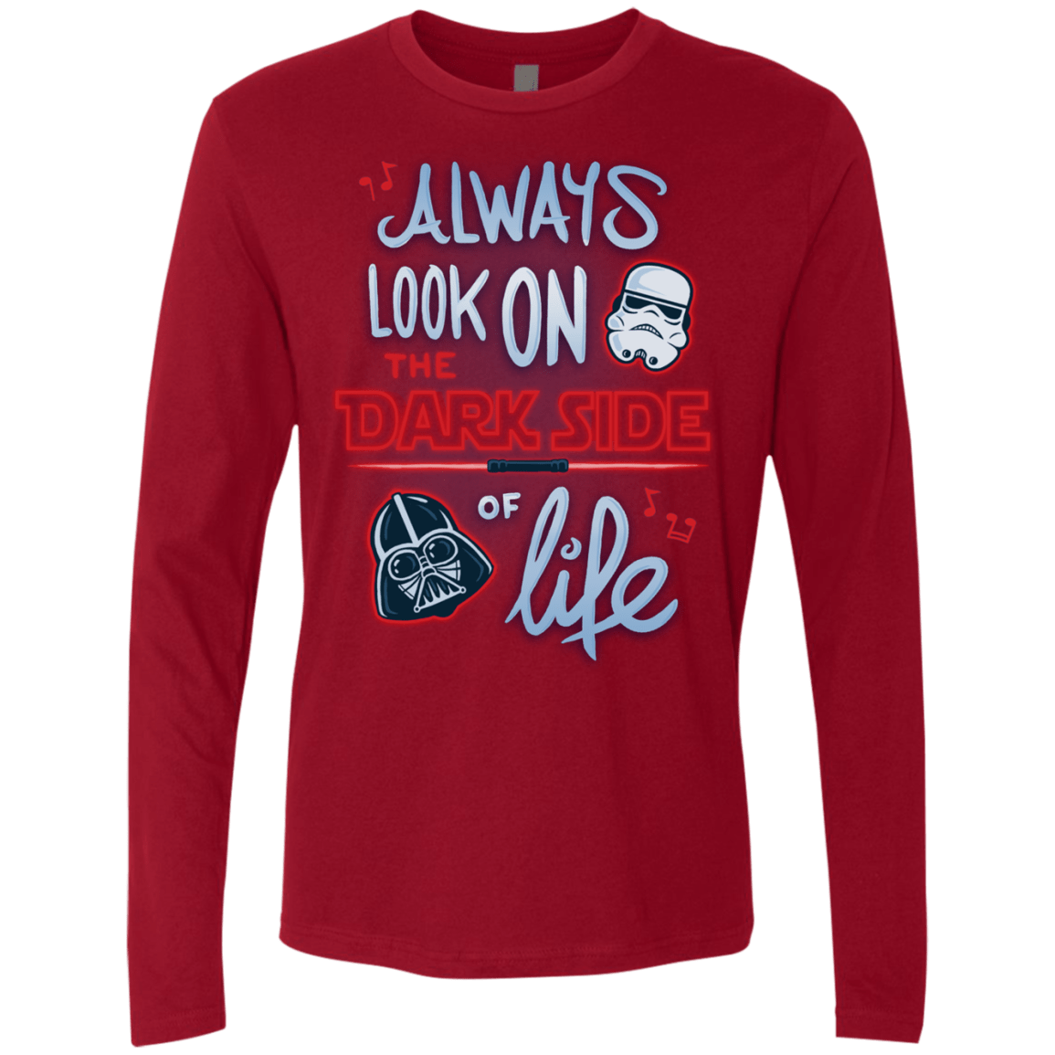 T-Shirts Cardinal / Small Dark Side of Life Men's Premium Long Sleeve
