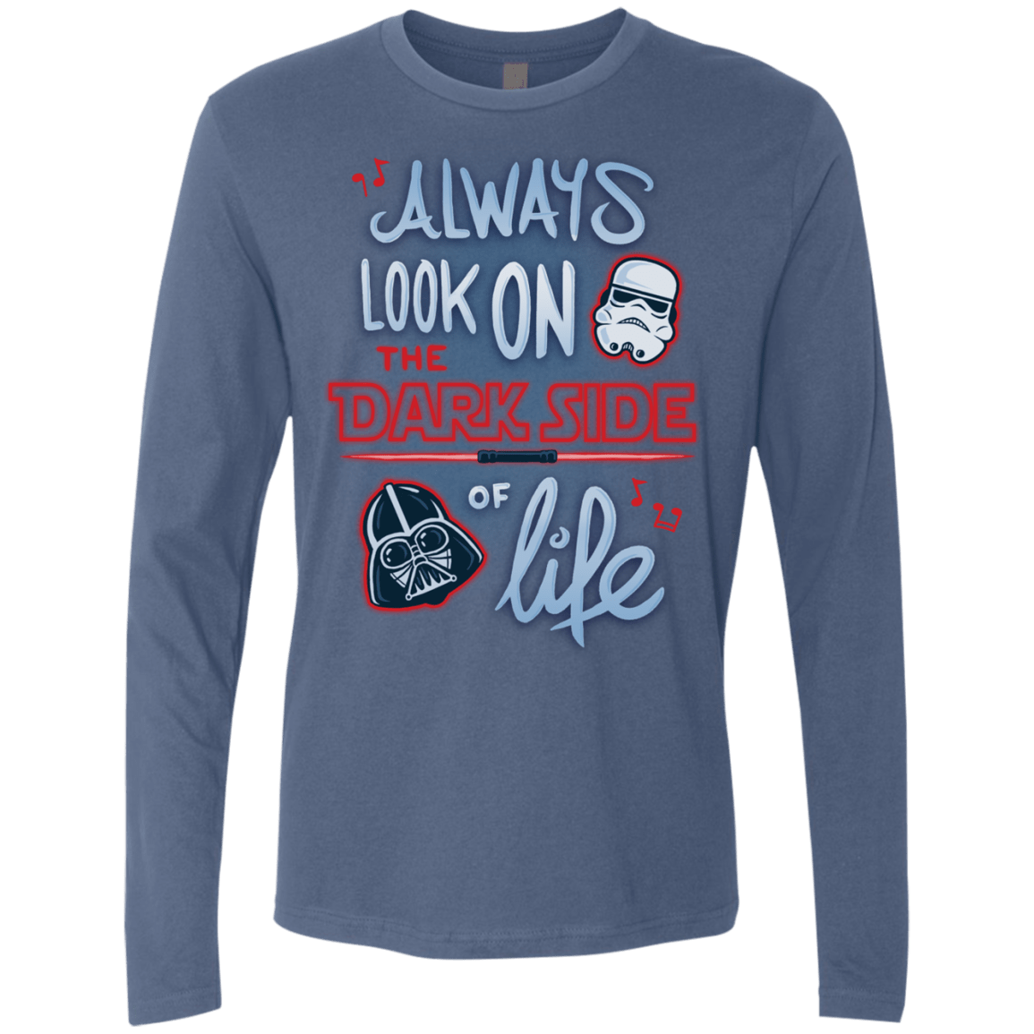 T-Shirts Indigo / Small Dark Side of Life Men's Premium Long Sleeve