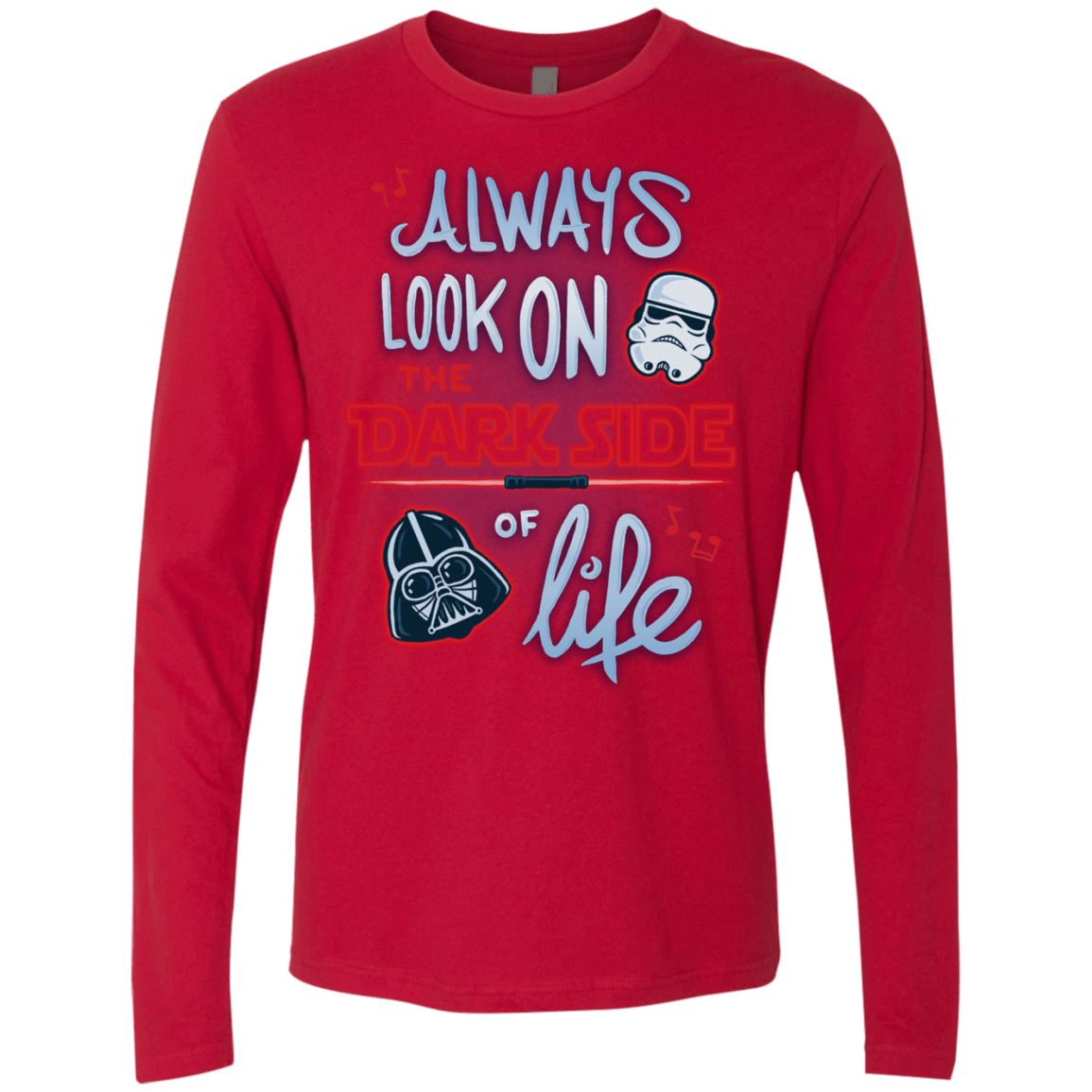 T-Shirts Red / Small Dark Side of Life Men's Premium Long Sleeve