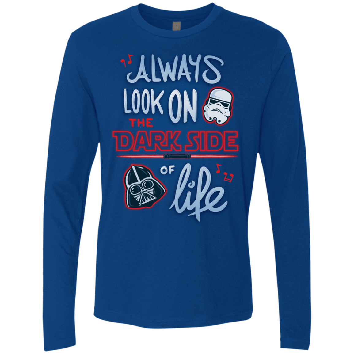 T-Shirts Royal / Small Dark Side of Life Men's Premium Long Sleeve