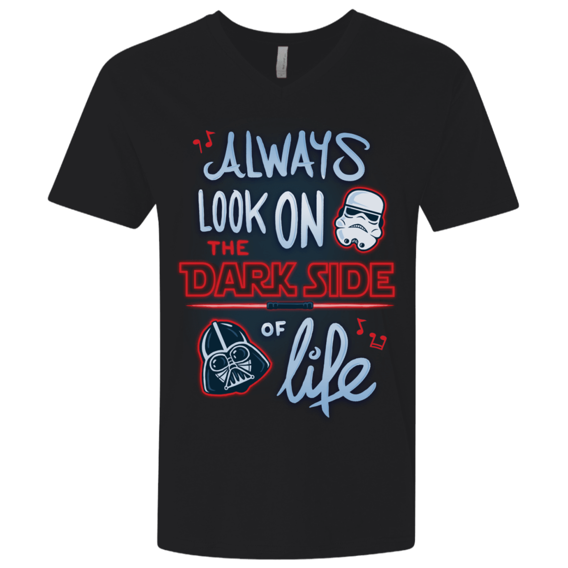 T-Shirts Black / X-Small Dark Side of Life Men's Premium V-Neck