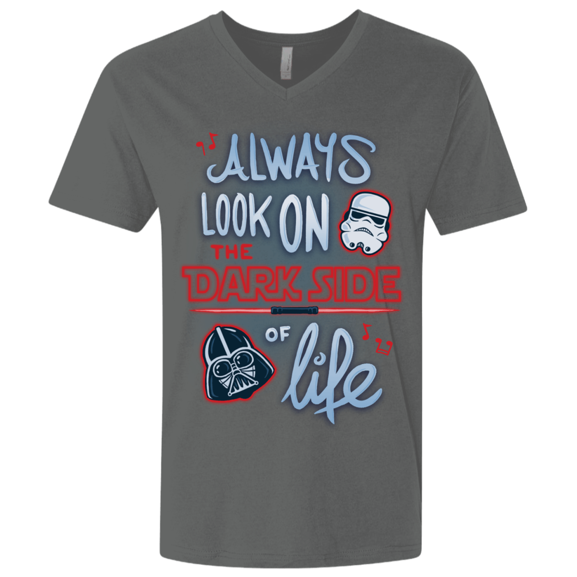 T-Shirts Heavy Metal / X-Small Dark Side of Life Men's Premium V-Neck