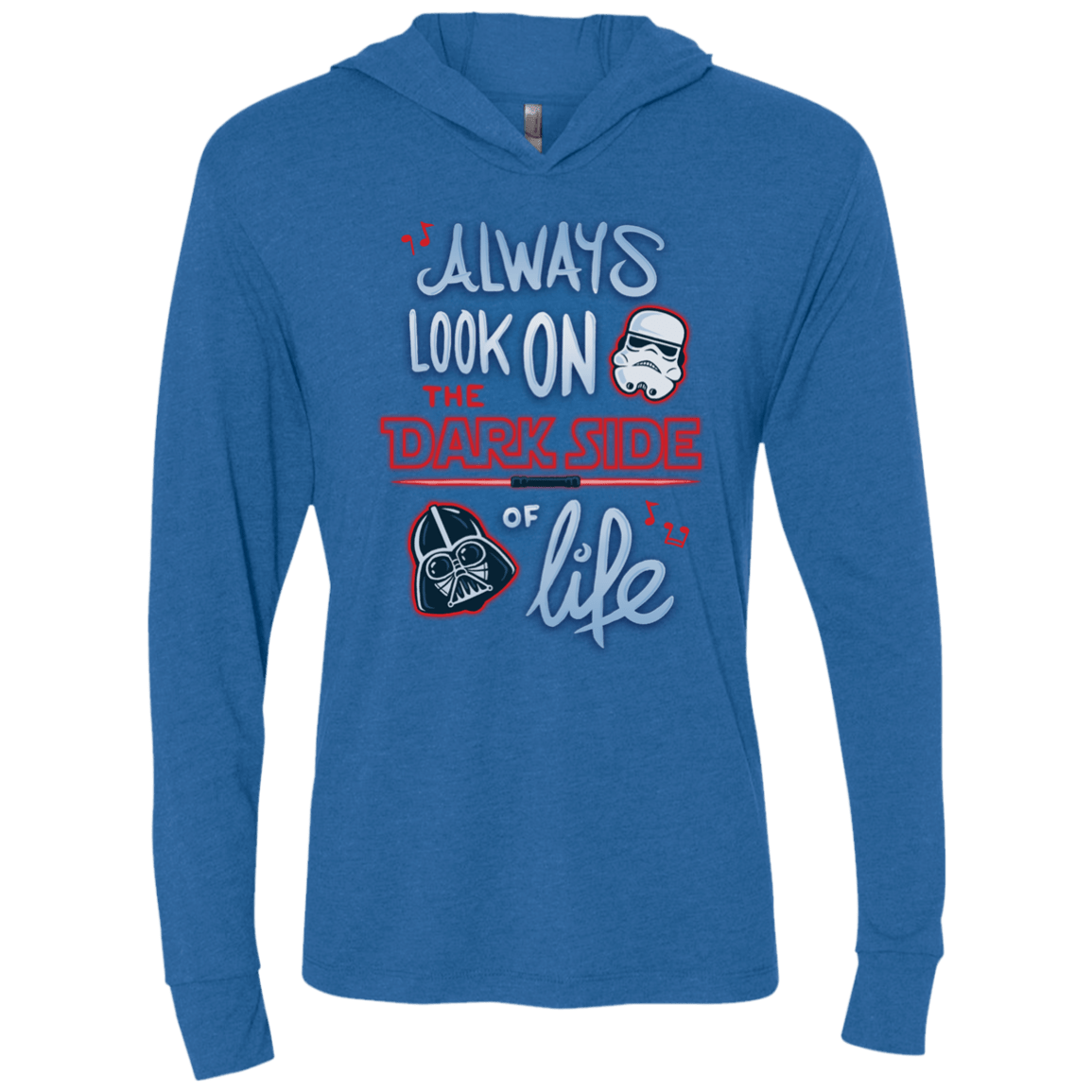 T-Shirts Vintage Royal / X-Small Dark Side of Life Triblend Long Sleeve Hoodie Tee