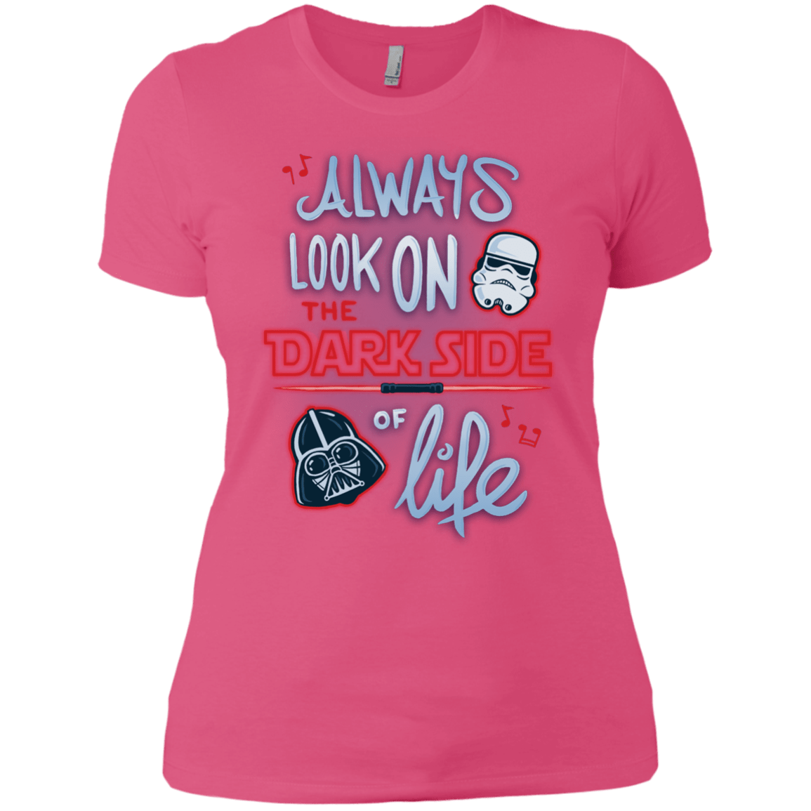 T-Shirts Hot Pink / X-Small Dark Side of Life Women's Premium T-Shirt