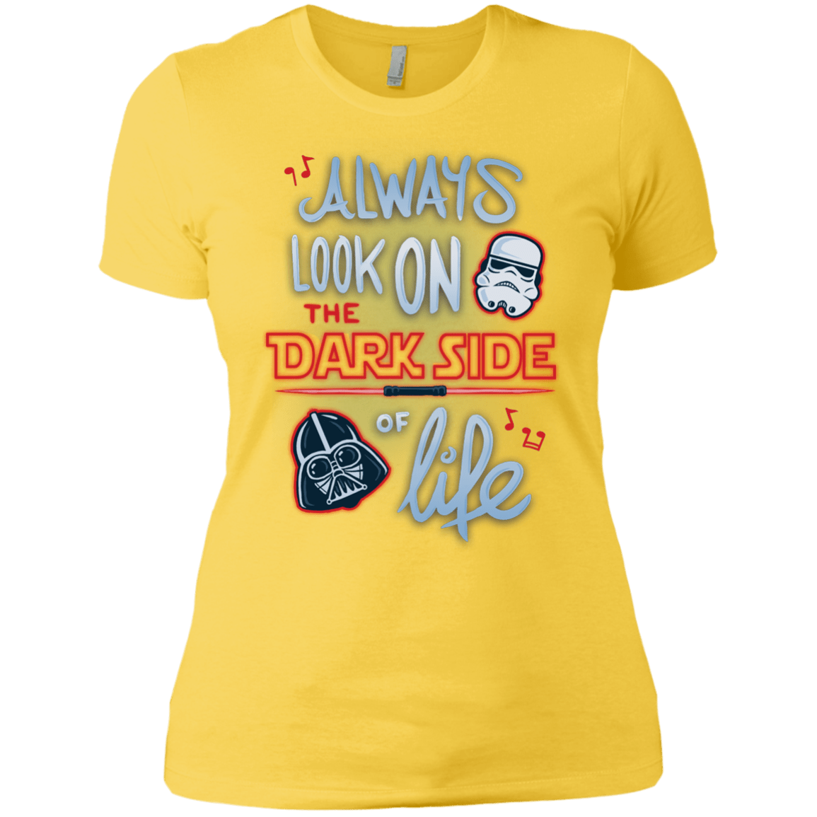 T-Shirts Vibrant Yellow / X-Small Dark Side of Life Women's Premium T-Shirt