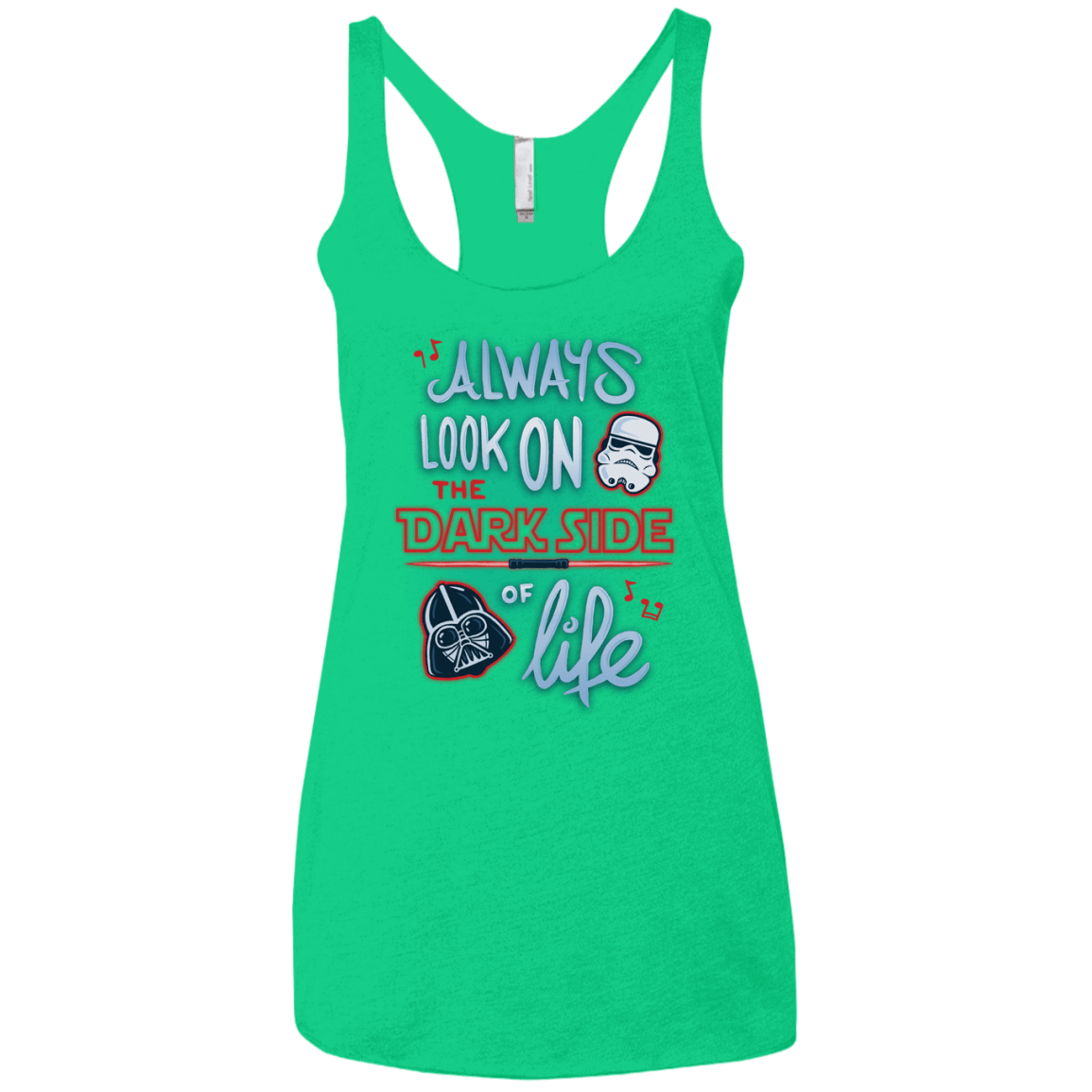 T-Shirts Envy / X-Small Dark Side of Life Women's Triblend Racerback Tank
