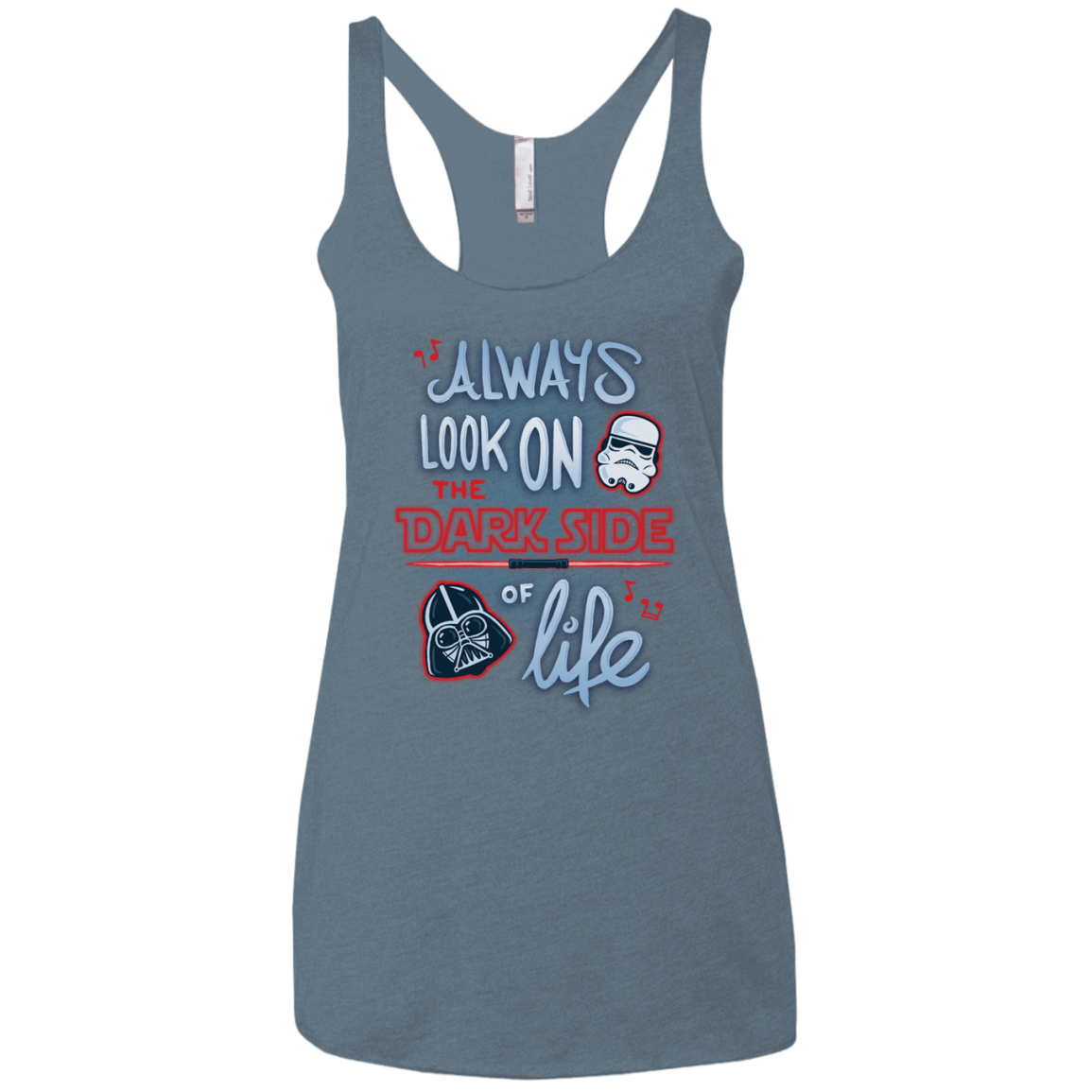 T-Shirts Indigo / X-Small Dark Side of Life Women's Triblend Racerback Tank