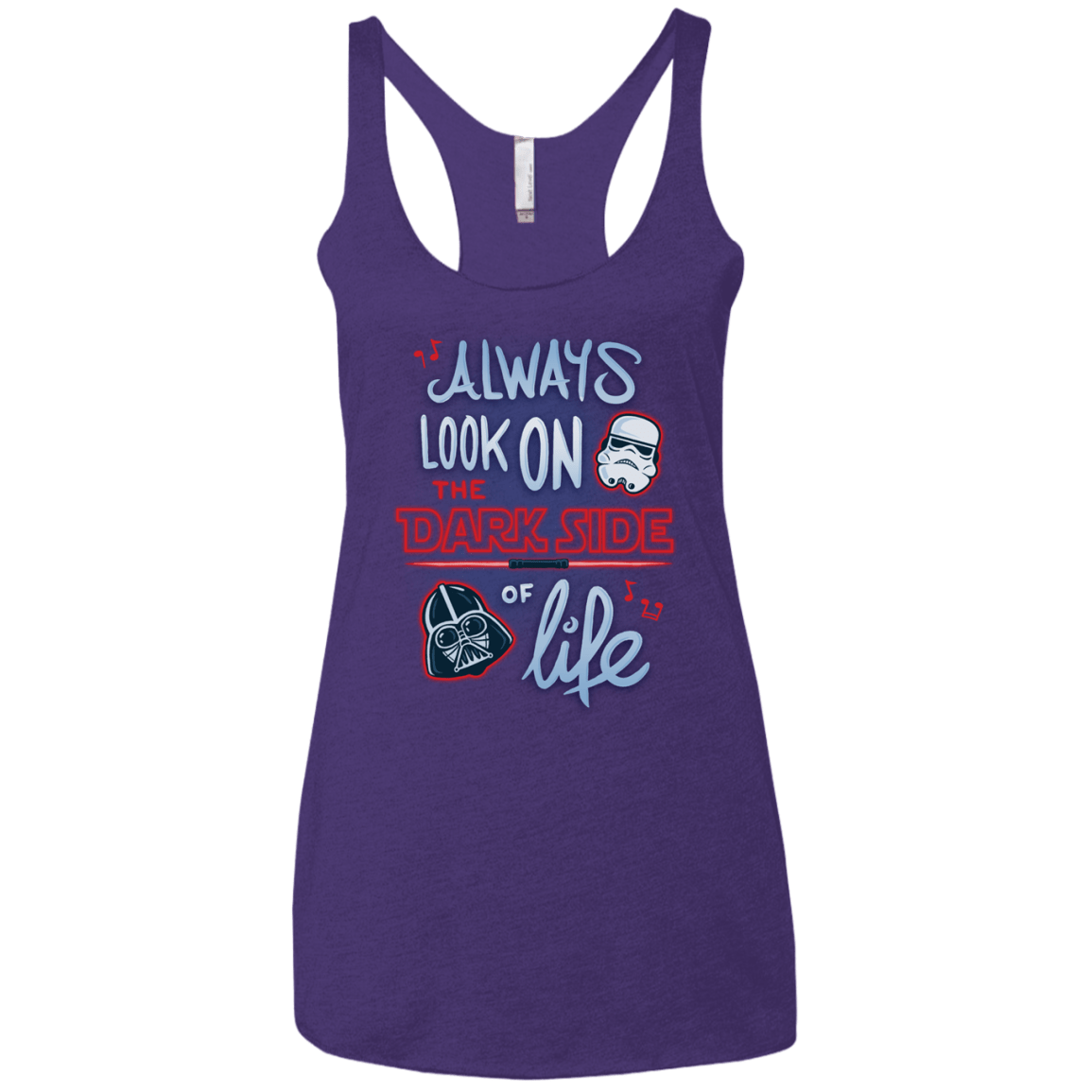 T-Shirts Purple / X-Small Dark Side of Life Women's Triblend Racerback Tank