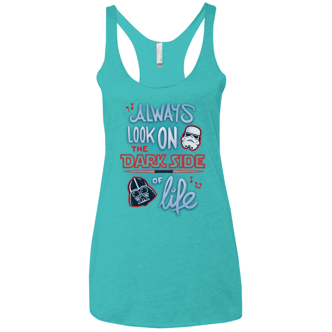 T-Shirts Tahiti Blue / X-Small Dark Side of Life Women's Triblend Racerback Tank