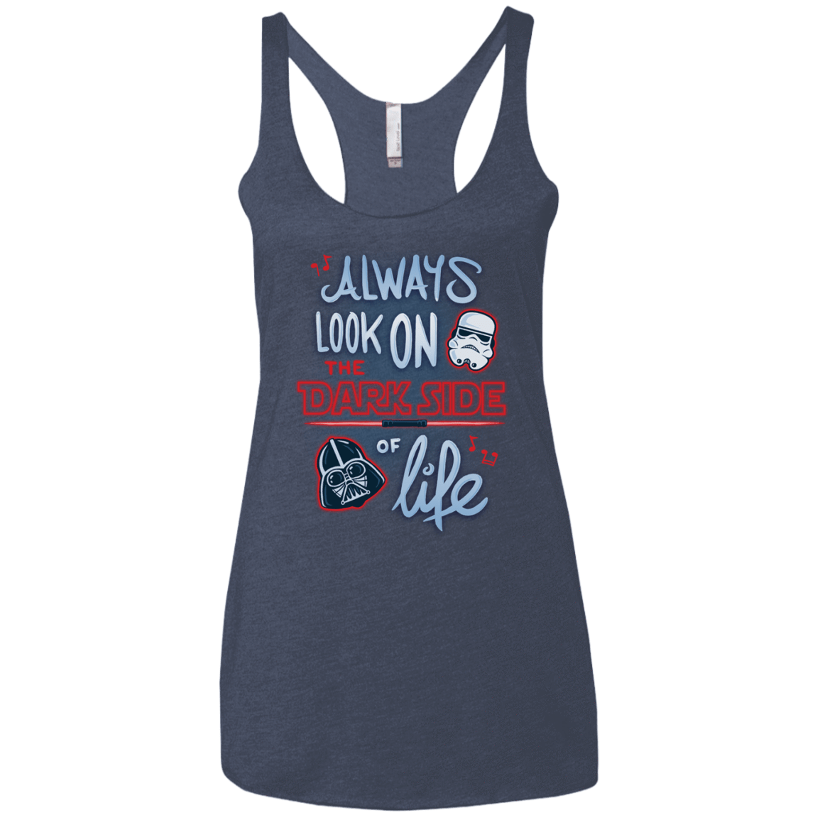 T-Shirts Vintage Navy / X-Small Dark Side of Life Women's Triblend Racerback Tank