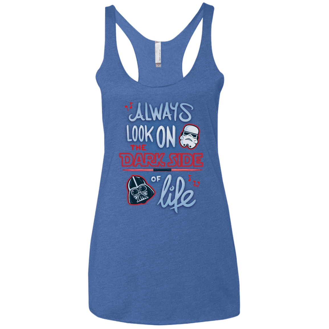 T-Shirts Vintage Royal / X-Small Dark Side of Life Women's Triblend Racerback Tank