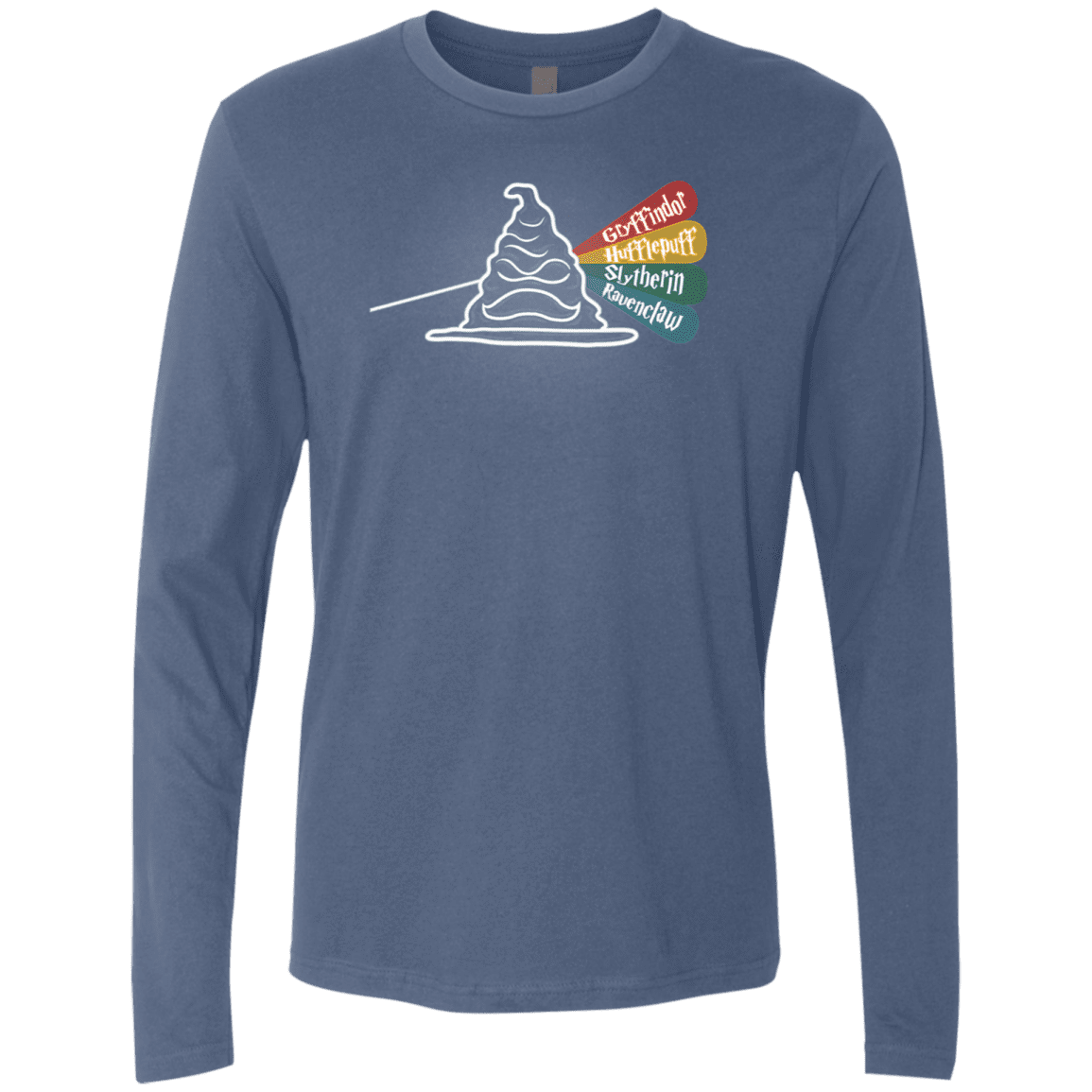 T-Shirts Indigo / S Dark Side of the Hat Men's Premium Long Sleeve