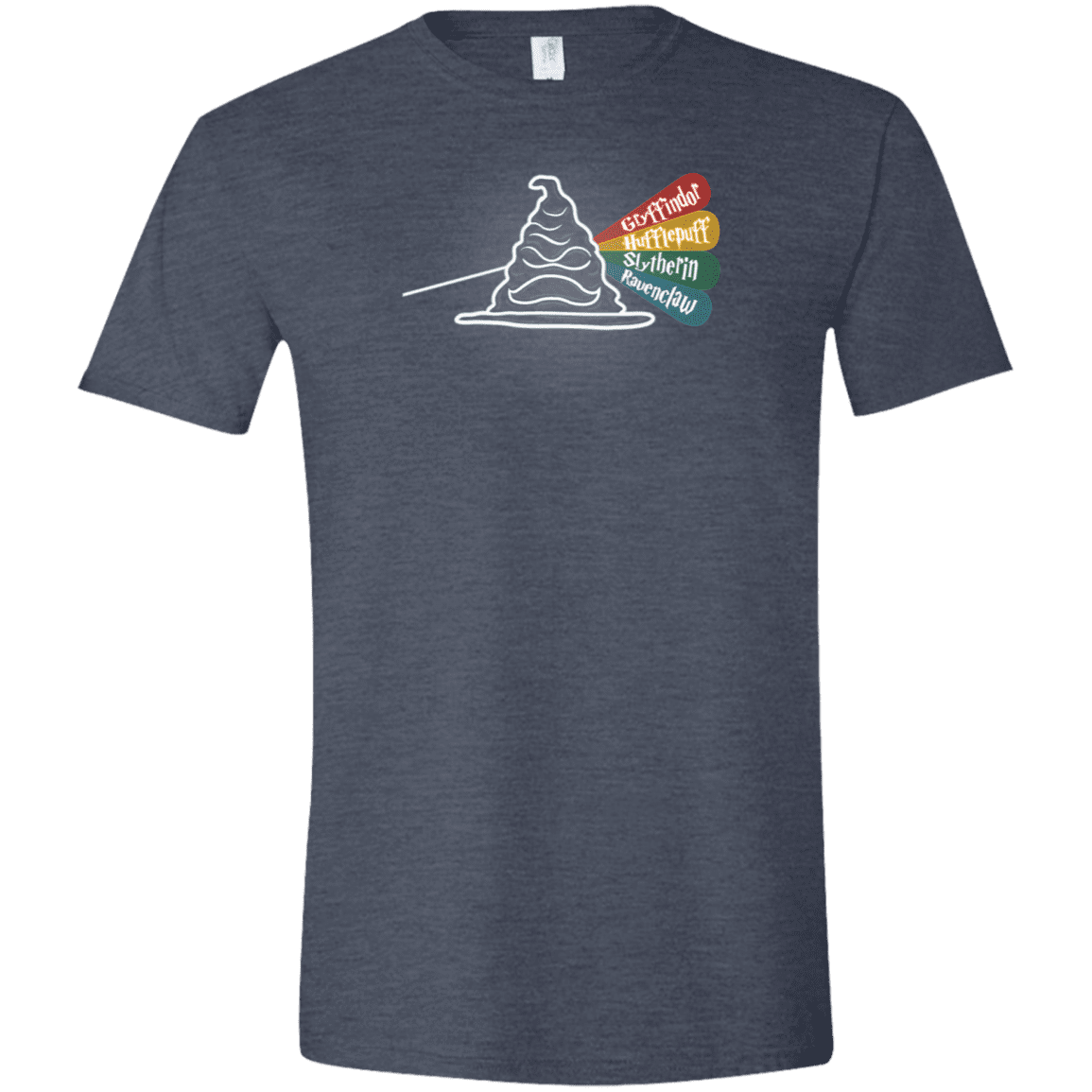 T-Shirts Heather Navy / S Dark Side of the Hat Men's Semi-Fitted Softstyle