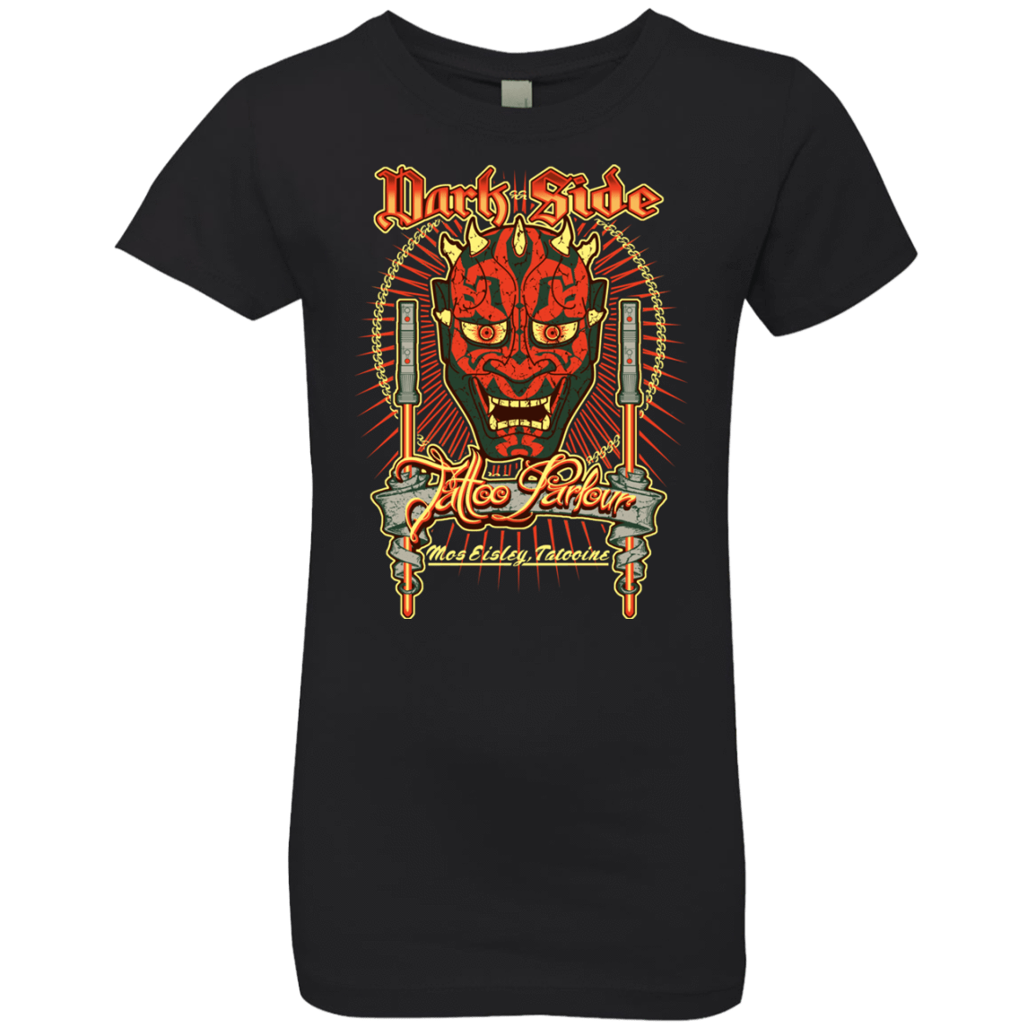 T-Shirts Black / YXS Dark Side Tattoo Girls Premium T-Shirt