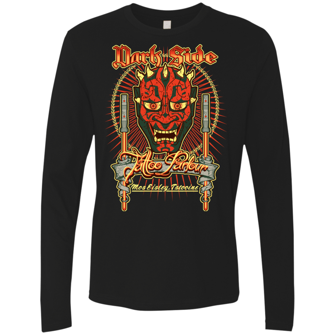 T-Shirts Black / Small Dark Side Tattoo Men's Premium Long Sleeve