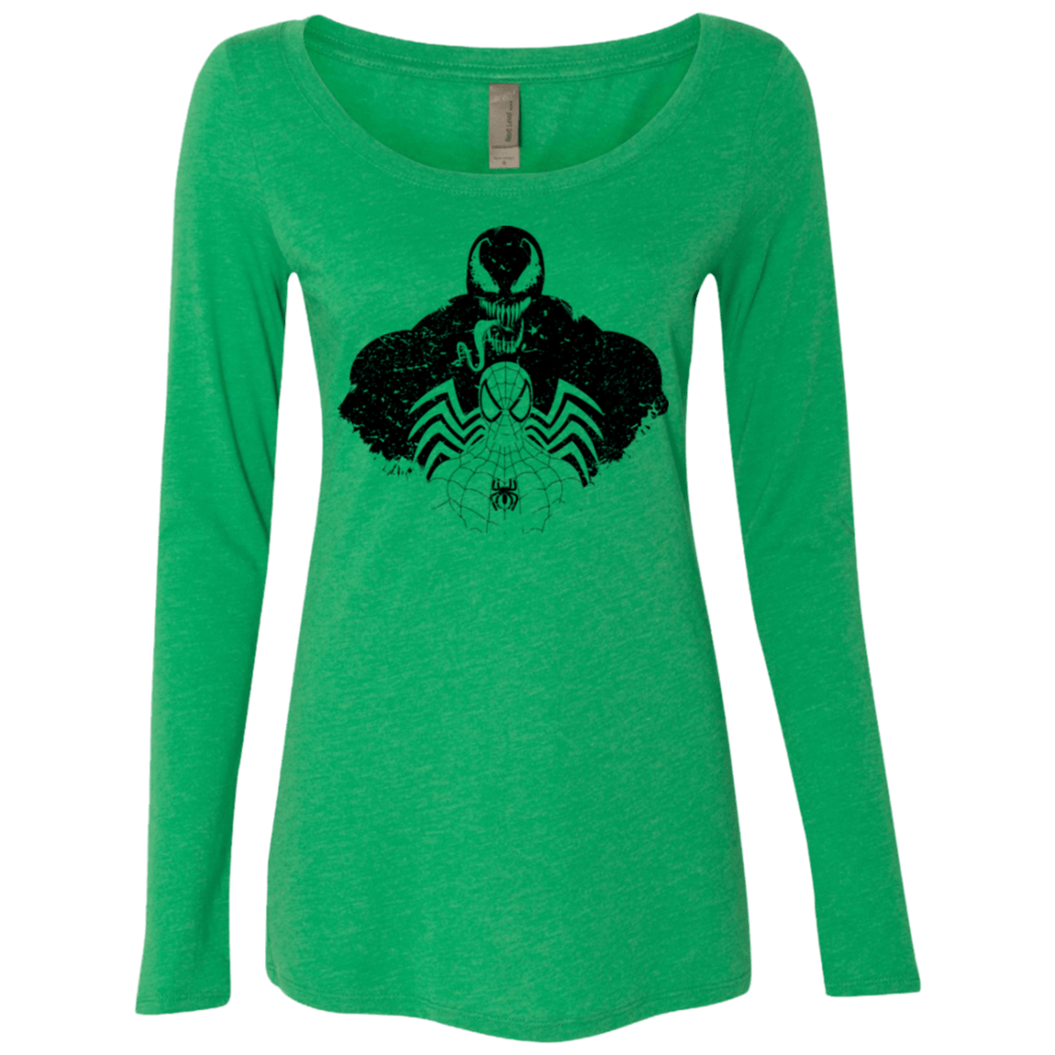 T-Shirts Envy / Small Dark Spider Shadow Women's Triblend Long Sleeve Shirt