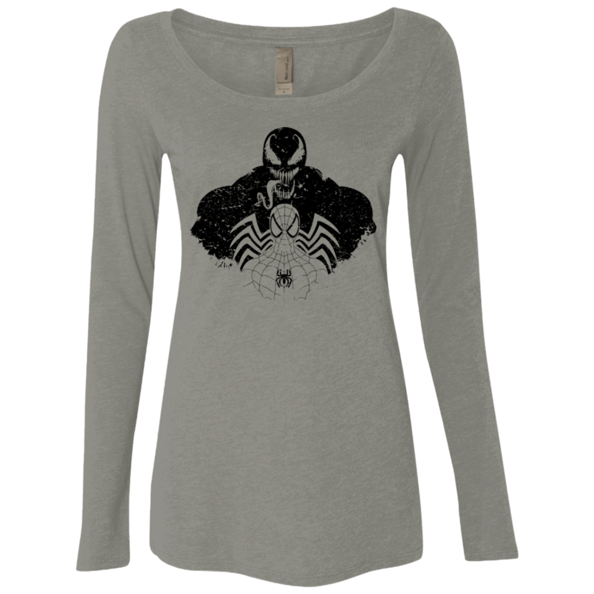T-Shirts Venetian Grey / Small Dark Spider Shadow Women's Triblend Long Sleeve Shirt
